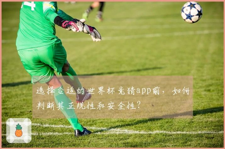 选择合适的世界杯竞猜app前，如何判断其正规性和安全性？